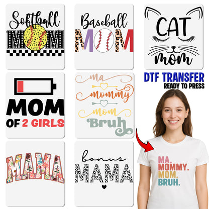 Softball Mom Bold & Sporty Ready To Press DTF Transfer for Mother's Day Apparel & Gifts
