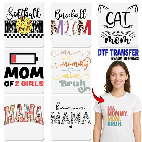 Softball Mom Bold & Sporty Ready To Press DTF Transfer for Mother's Day Apparel & Gifts