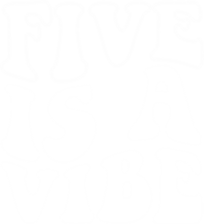 Five Is A Vibe Kids Birthday Shirt, 5th Birthday Toddler Shirt, Fifth Birthday Shirt, 5th Birthday Gift, Funny Fifth Year Birthday Shirt