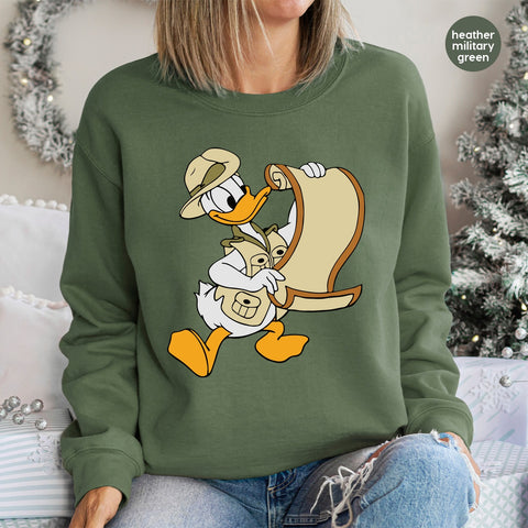 Adventure Explorer Cute Cartoon DTF Transfer Ready To Press T-shirt Travel Enthusiast Apparel Fun Gift
