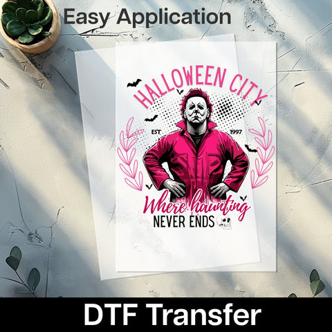 Funny Halloween Michael Myers Parody DTF Transfer Ready To Press Iron-On for T-Shirt or Sweatshirt