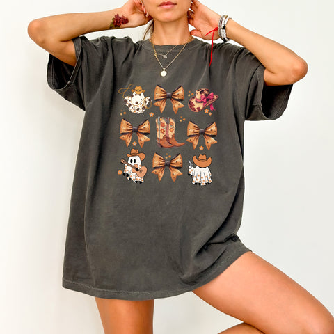 Cute Cowboy Ghost DTF Transfer Iron-On for Halloween Apparel - Ready to Press Seasonal Fun for Moms & Teachers