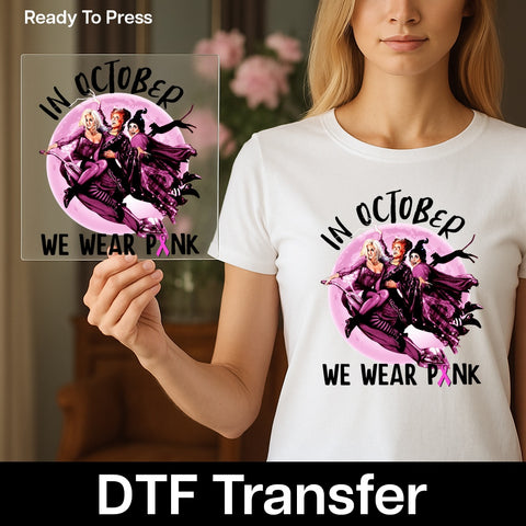 Funny Halloween Witches DTF Transfer Ready To Press Retro Pop-Culture Apparel for Parties & Collectors T-Shirts