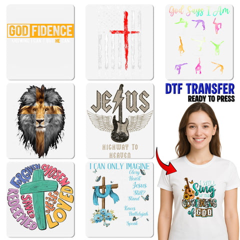 Valentine's Cute Christian Love DTF Transfer for T-Shirt & Apparel, Ready To Press Bible Verse Design, Whimsical Church Group Wear