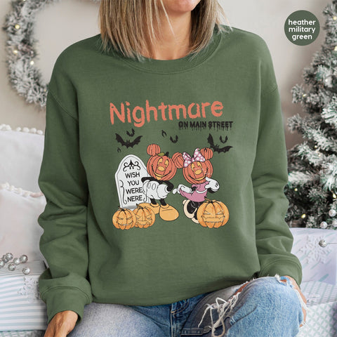 Funny Halloween Pumpkin Head DTF Transfer for Group Costume T-Shirt Iron-On, Cute Retro Cartoon Ready to Press Design for Spooky Parties