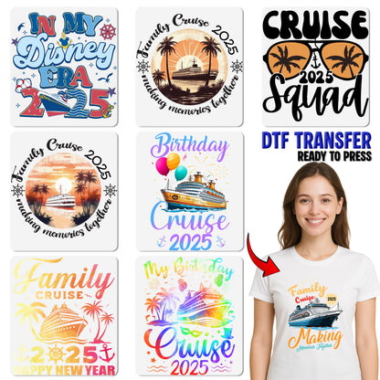Graduation Cruise DTF Transfer Iron-On for Class of 2023 Apparel, Ready To Press Grad Celebration Theme for T-shirts & Hoodies