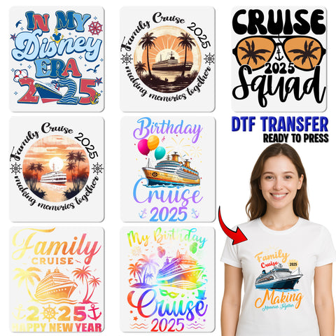 Graduation Cruise DTF Transfer Iron-On for Class of 2023 Apparel, Ready To Press Grad Celebration Theme for T-shirts & Hoodies