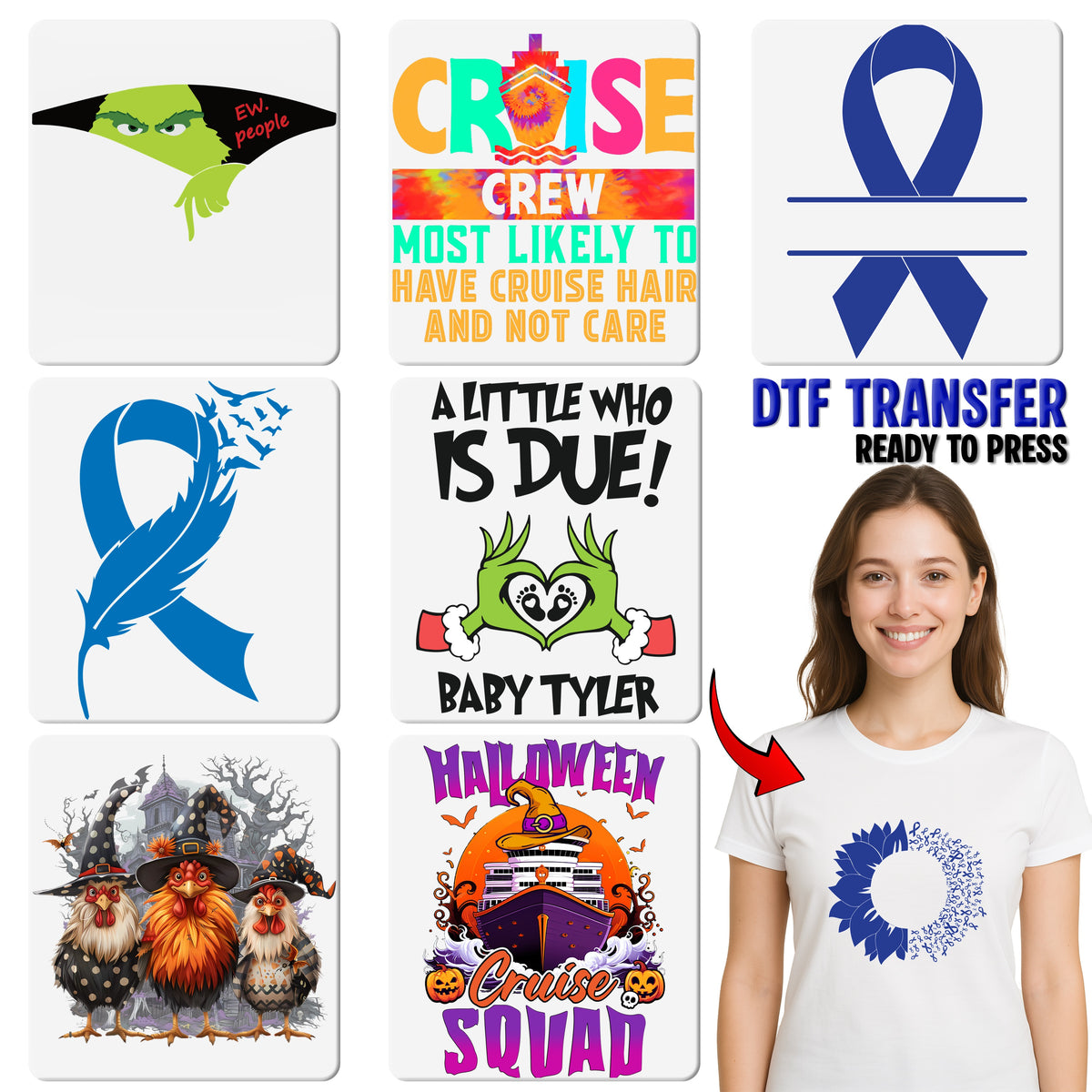 Supportive DTF Transfer Butterfly Community Apparel, Inspirational No One Fights Alone Iron-On Design for Cancer Awareness Shirts