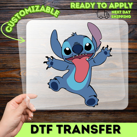 Cute Alien DTF Transfer for Animated Movie Fans Iron-On Ready To Press Apparel Kids Teens