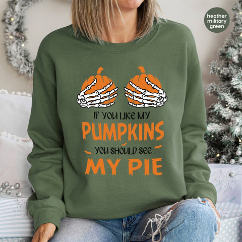 Funny Halloween Pumpkin Humor DTF Transfer - Iron-On Ready To Press for Adult Halloween Party Tees