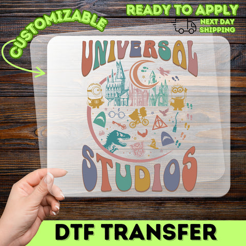 Universal Studios Character Mash-Up DTF Transfer, Retro Pop Culture Shirt, Movie Lover Apparel, Group Vacation Matching Top