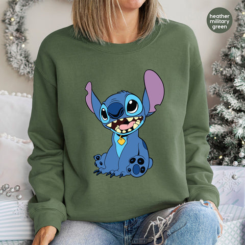 Cute Cartoon Character DTF Transfer for Kids & Family, Ready To Press Iron-On Apparel for Disney Fans, Youthful Party Theme T-shirt