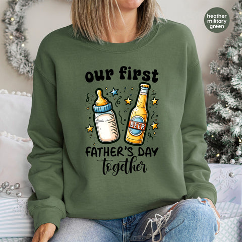 Funny Retro Pop Art Beer & Baby Bottle DTF Transfer for Baby Shower Party Humor Apparel Ready To Press