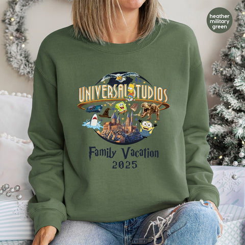 Adventure Theme Park Family Vacation Universal Studios 2025 DTF Transfer T-Shirt Kids & Adults