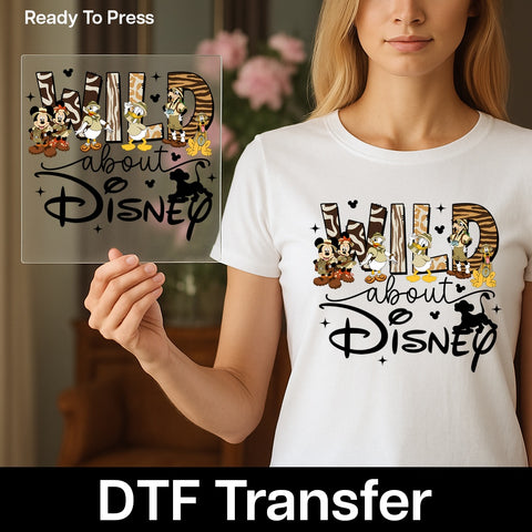 Adventure Cartoon Safari DTF Transfer Ready to Press Iron-On for Family Outings & Funny Group T-Shirts
