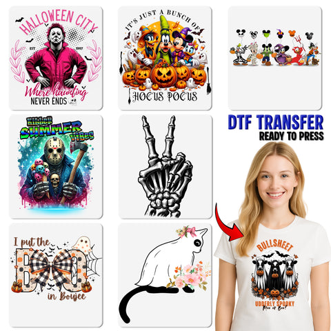 Spooky Skeleton Hand OK DTF Transfer Gothic Halloween Humor Edgy Apparel for Halloween Enthusiasts & Dark Humor Fans
