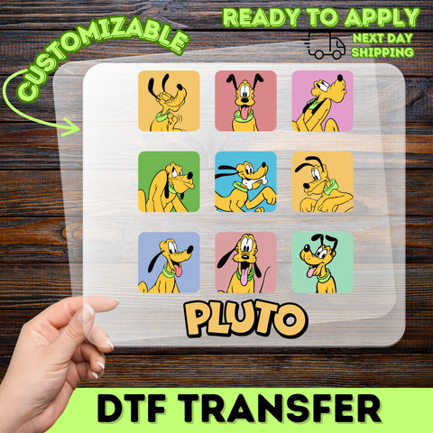 Nostalgic Cartoon Dog DTF Transfer Ready To Press Funny Retro T-Shirt Design for Dog Lovers & Family Apparel