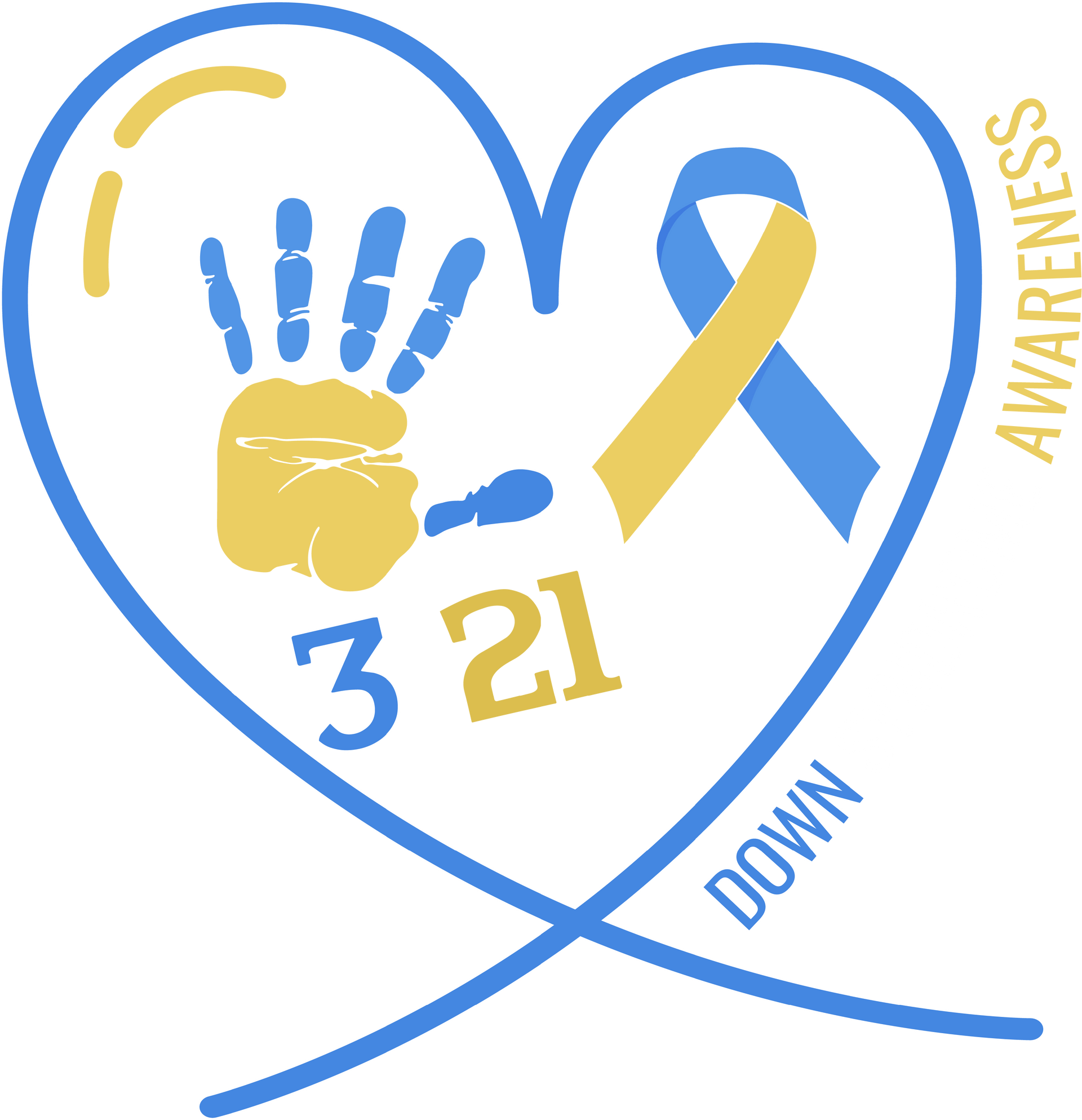 Down Syndrome Awareness Shirt, Blue And Yellow Ribbon Tee, T21 Down Syndrome Support Shirt, Down Syndrome Shirt, Down Right Perfect T21 Tee