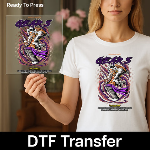 Dynamic Anime Power-Up DTF Transfer Ready To Press for Anime Fans T-Shirt | Perfect Cosplay Apparel Gift