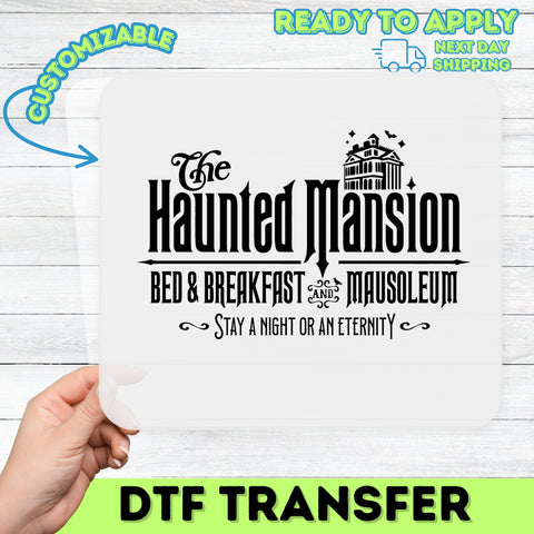 Funny Halloween Haunted House Vintage Gothic DTF Transfer for Halloween Shirt or Sweatshirt - Ready To Press Iron-On for Enthusiasts