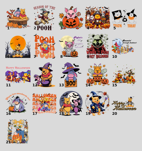 Cute Cartoon Animal Halloween DTF Transfer Ready To Press for Fun Family T-shirt Costume