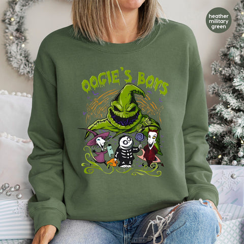 Spooky Oogie's Boys Halloween DTF Transfer Ready To Press Iron-On for T-Shirts Sweatshirts Fun Cartoon Style