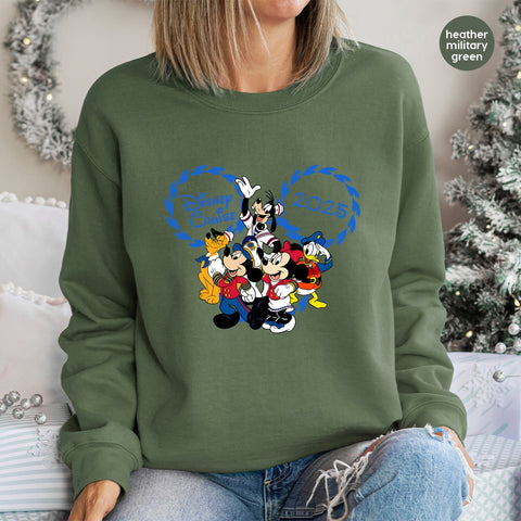 Cute Disney Cruise DTF Transfer 2025 Nautical Adventure Ready To Press Family Group T-Shirt Iron-On Apparel