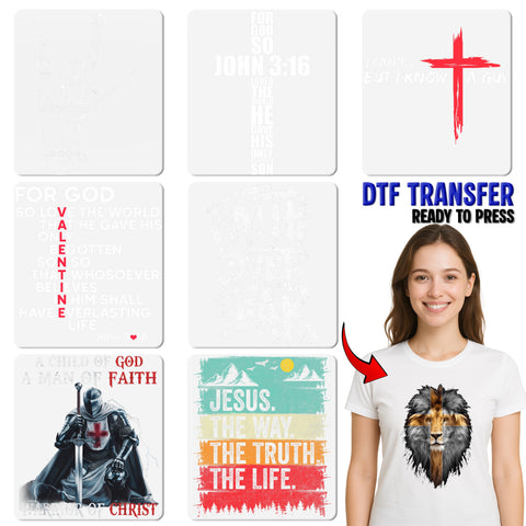 Inspirational I Love You Sign Language DTF Transfer for Apparel - Faith & Love Scripture for Christian Shirts & Hoodies