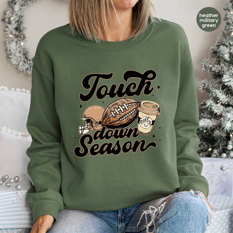 Football Fall Vibes DTF Transfer for Game Day Apparel & Tailgate T-Shirts - Ready to Press Retro Touchdown Season Design