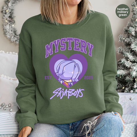 Mystery Anime Heart Ready To Press DTF Transfer for Group Event Shirts & Apparel Anime Enthusiasts Team Building
