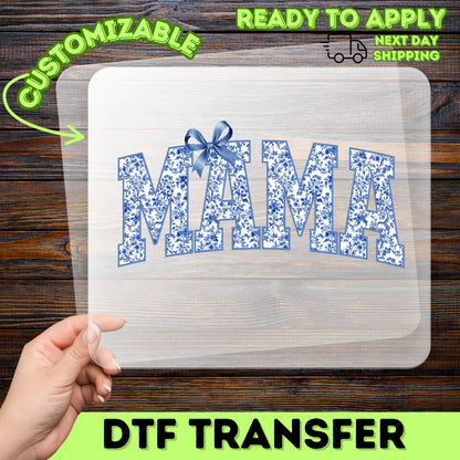 Floral Mama Mother's Day DTF & Iron-On Transfer for Cute Vintage Apparel & T-Shirts
