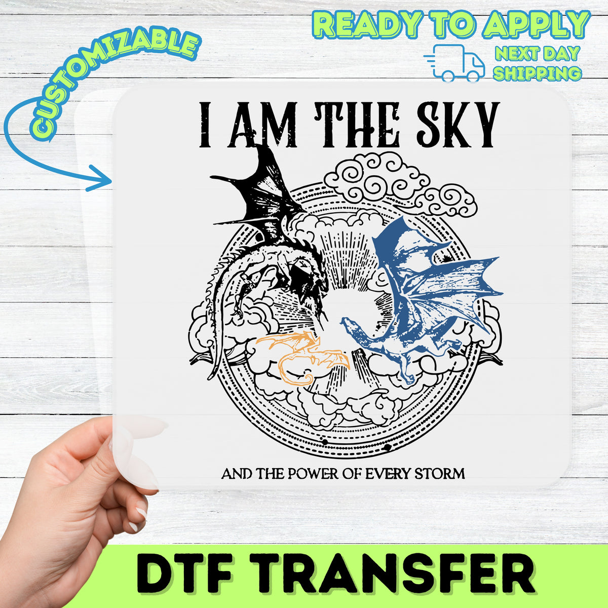 Cute Mama & Baby Dragon Iron-On DTF Transfer T-shirt - Ready To Press Fantasy Family Apparel Perfect for Mother's Day Gift