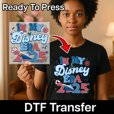 Disney Cruise 2025 DTF Transfer Iron-On Ready to Press Cute Nautical Theme for Family Vacation T-Shirts & Apparel