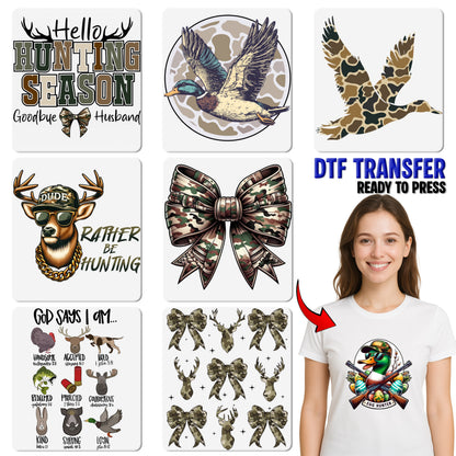 Camo Mama Iron-On DTF Transfer for Military Moms Ready To Press T-shirt Outdoor Theme Mother's Day Apparel