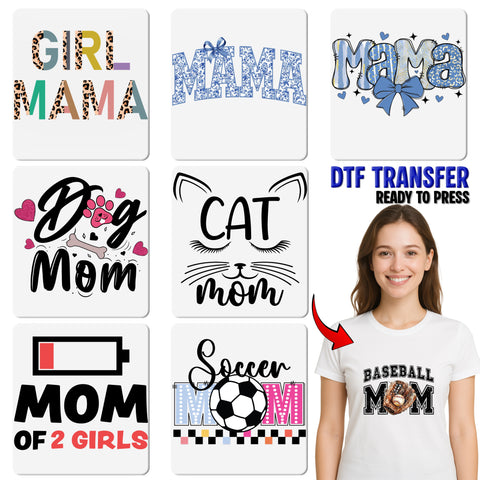 Cute Nana Rust Orange Heart Iron-On DTF Transfer for Custom Design T-Shirts & Sweatshirts Grandma Gift