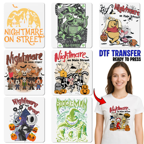 Iron-On Spooky Halloween Oogie Boogie DTF Transfer for Shirts | Funny Wheel of Fortune Design | Gothic Dark Fantasy Apparel