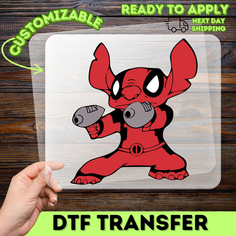 Futuristic Cartoon Character DTF Transfer Iron-On for Quirky Pop Culture T-Shirt Apparel - Ready to Press for Group Events