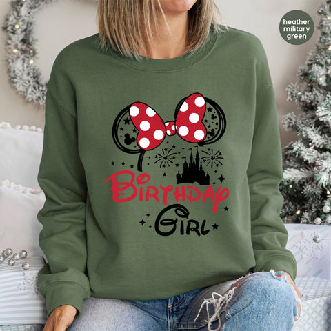 Cute Cartoon Birthday DTF Transfer with Polka Dot Bow Iron-On for Kids & Family T-Shirt Celebration Apparel