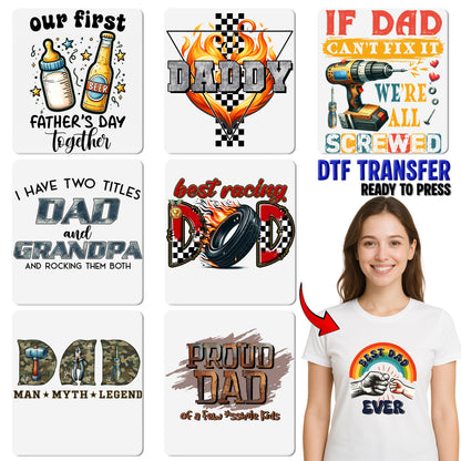 Funny Handyman Father's Day DTF Transfer, Ready To Press Iron-On for DIY Dad T-Shirt, Humorous Retro Gift