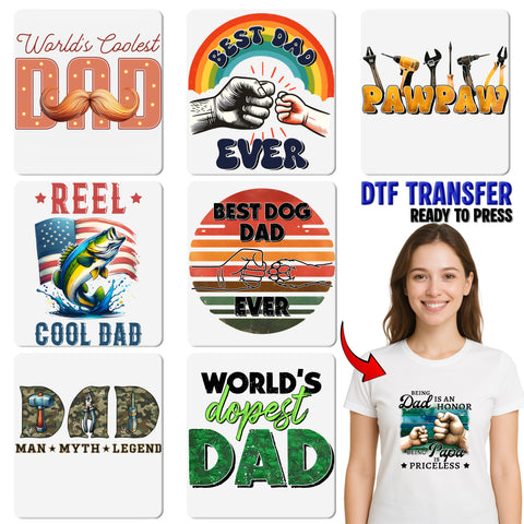 Retro Pawpaw DIY Handyman Tools DTF Transfer for Father's Day Grandfather T-shirt & Sweatshirt Gift