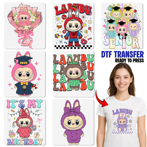 Cute Superhero Cartoon Mashup Halloween Iron-On DTF Transfer, Ready To Press Comic Character Apparel for Teens & Pop Culture Fans