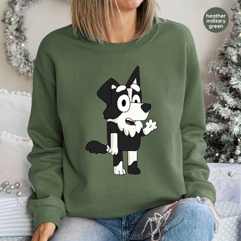 Cute Cartoon Dog DTF Transfer for Kids & Dog Lovers - Ready To Press Animated Dog Design for Apparel & Family Matching Shirts