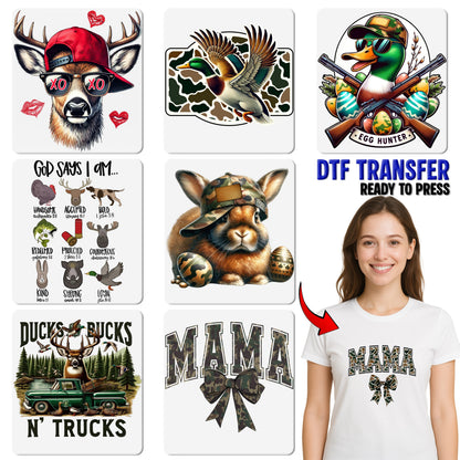 Funny Valentine Stag DTF Transfer for T-Shirts & Hoodies - Quirky Animal XO Love Ready To Press for Couples & Friends
