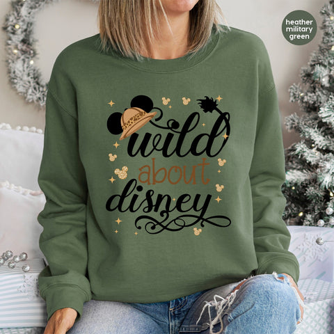 Disney safari adventure mouse ears ready to press DTF transfer, cute family theme park shirt design, fun jungle animal kingdom apparel
