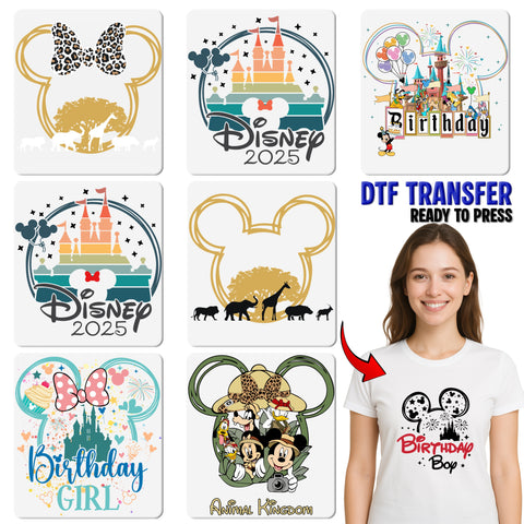 Funny Theme Park DTF Transfer "Most Expensive Day Ever" Iron-On for Family Vacation Apparel, Ready To Press Castle Silhouette Design
