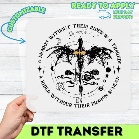 Empowering Fantasy Dragon DTF Transfer for Women's Inspirational Apparel & Gifts