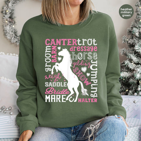 Cute Equestrian Horse Lover DTF Transfer T-shirt | Ready To Press Pony Gift for Riders | Fun & Bold Equestrian Apparel | Dressage & Jumping