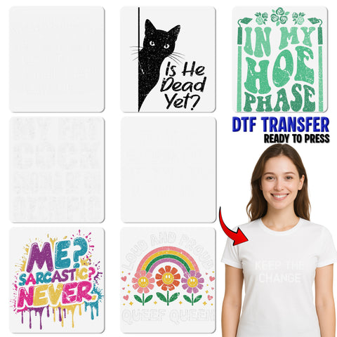 DTF Transfer Funny Queef Queen Iron-On Retro Flower Power Rainbow Ready To Press LGBTQ Pride Apparel