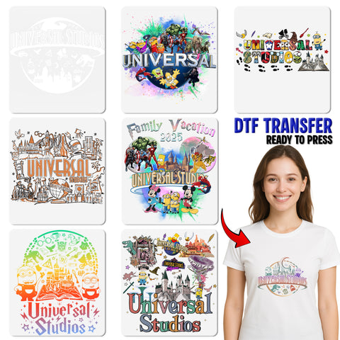 Adventure Movie Icons Ready To Press T-Shirt DTF Transfer for Universal Studios Fans - Vibrant & Colorful Apparel