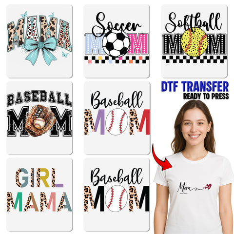 Trendy Leopard Print MOM DTF Transfer Ready to Press for Mother Apparel - Chic Fashion Gift Iron-On for Fashion-Forward Moms